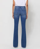 Back product images of Sunfaded - Mid Rise Mini Flare Jeans with Raw Hem