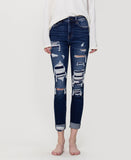Forget - Distressed High Rise Skinny Jeans