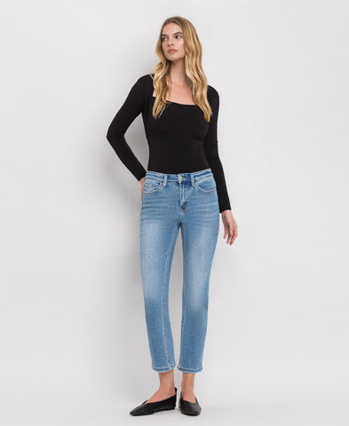 Front product images of Perfect For Now - High Rise Cropped Slim Straight Jeans