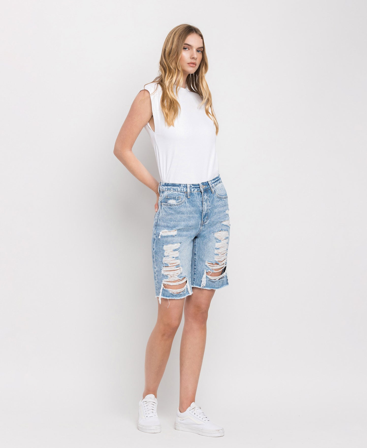 Right 45 degrees product image of Magnificent - Super High Rise Relaxed Bermuda Shorts