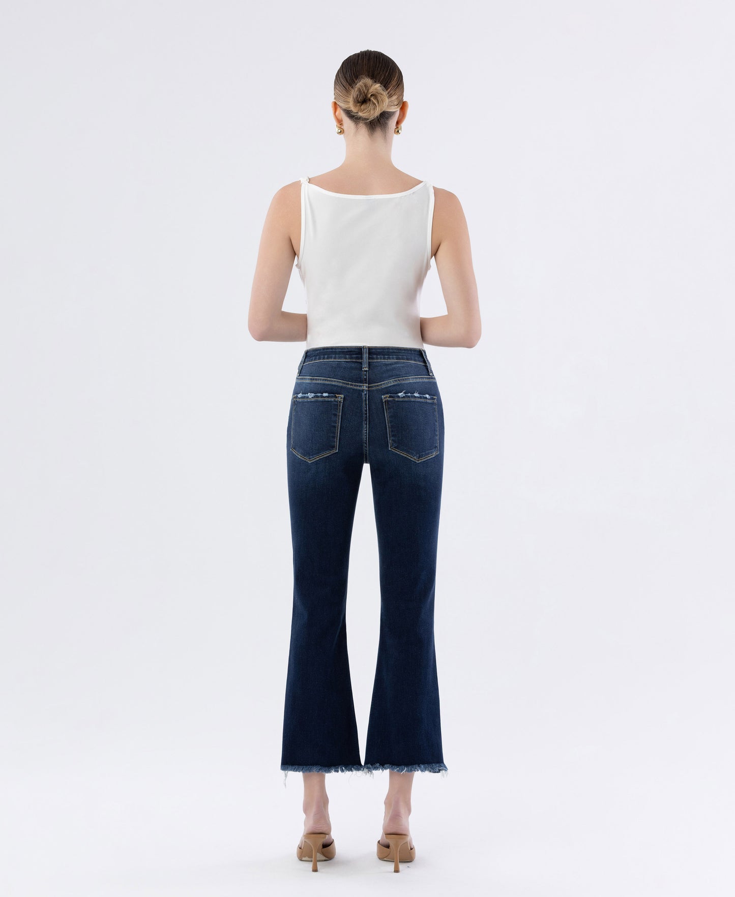 back product images of Decumaria - High Rise Crop Flare Jeans