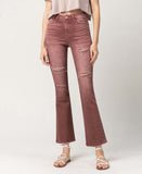 Adroitly - High Rise Cropped Bootcut Jeans