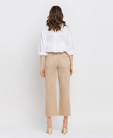 Back product images of Doeskin - High Rise Crop Wide Leg Jeans