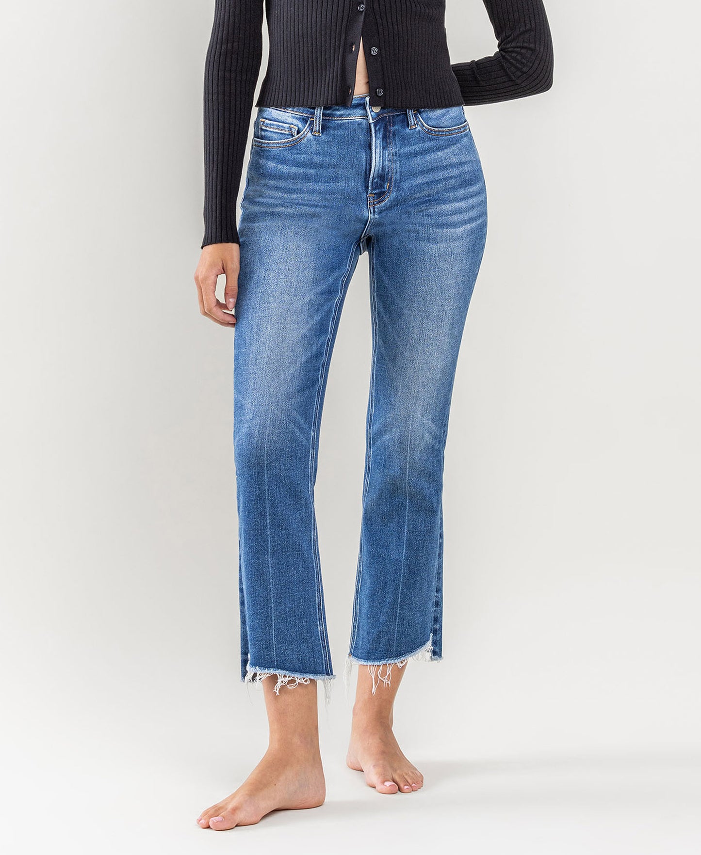 Front product images of Encouragingly - High Rise Kick Flare Jean