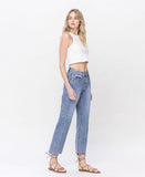 Right 45 degrees product image of Sumptuousness - Rigid High Rise Straight Jeans