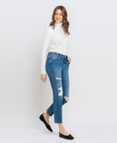 Right 45 degrees product image of Consistent - High Rise Slim Straight Jeans