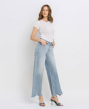 Right 45 degrees product image of Insightful - Super High Rise Wide Leg Jeans