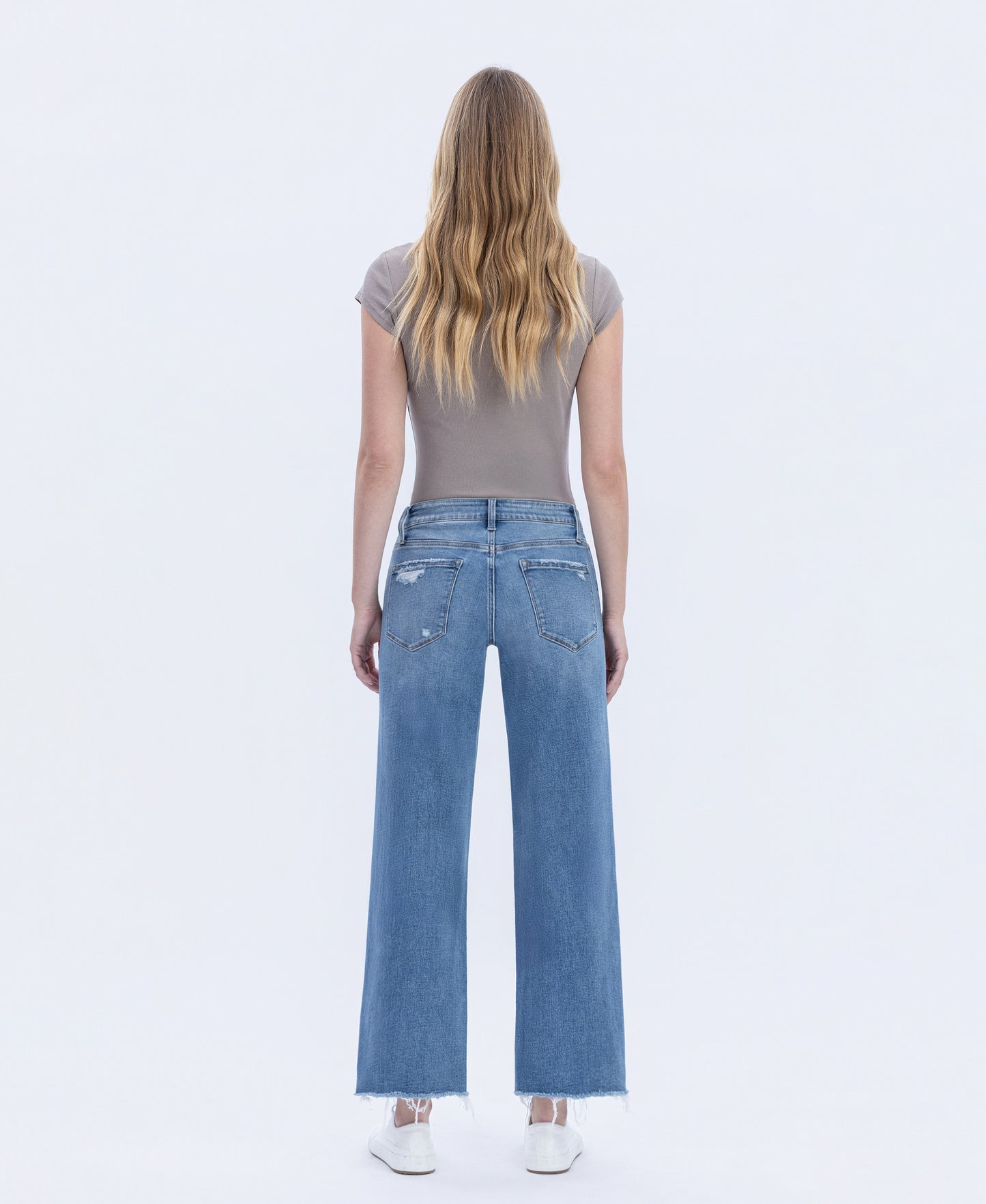 Back product images of Evening Star - High Rise Ankle Dad Jeans