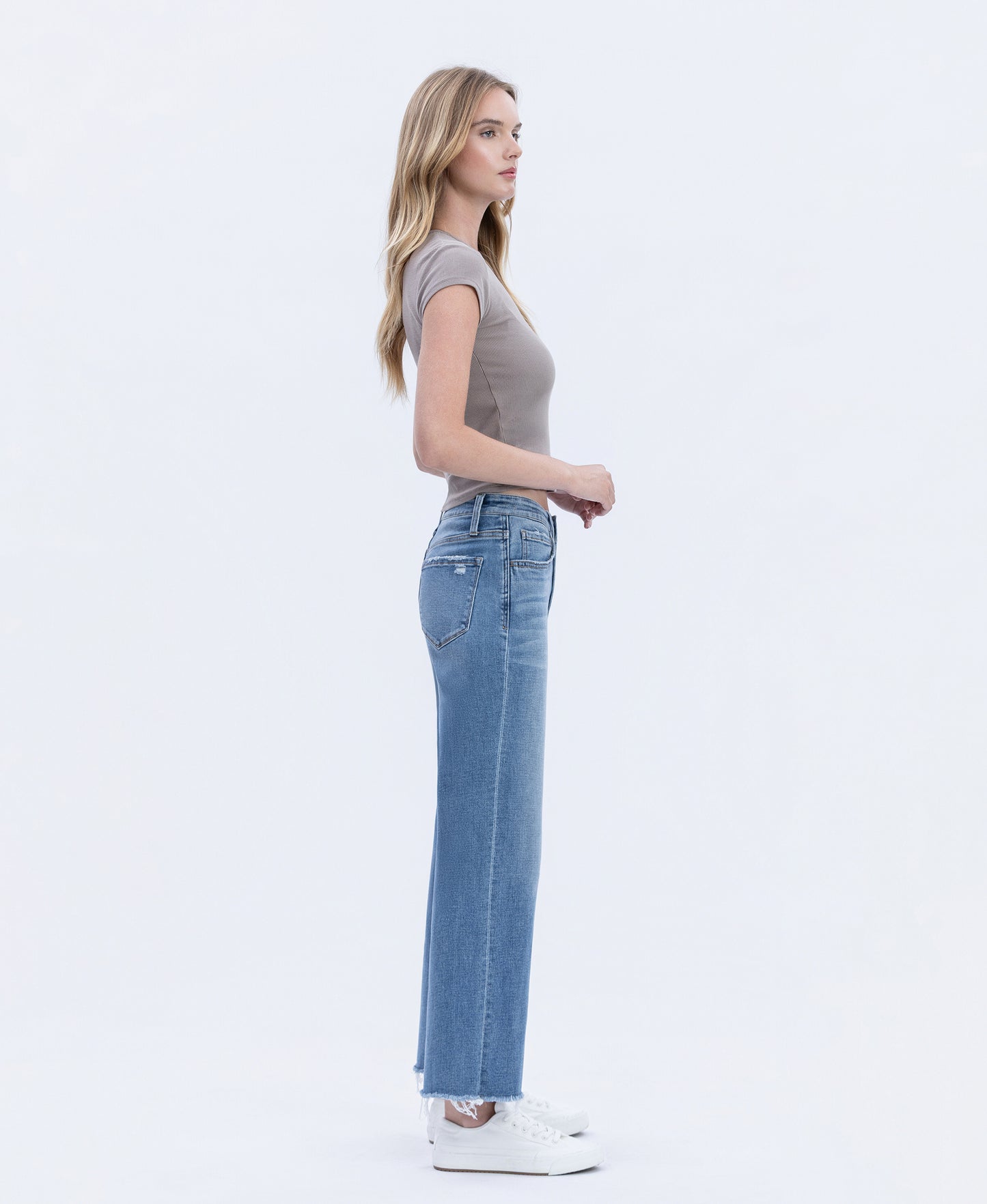 Right side product images of Evening Star - High Rise Ankle Dad Jeans