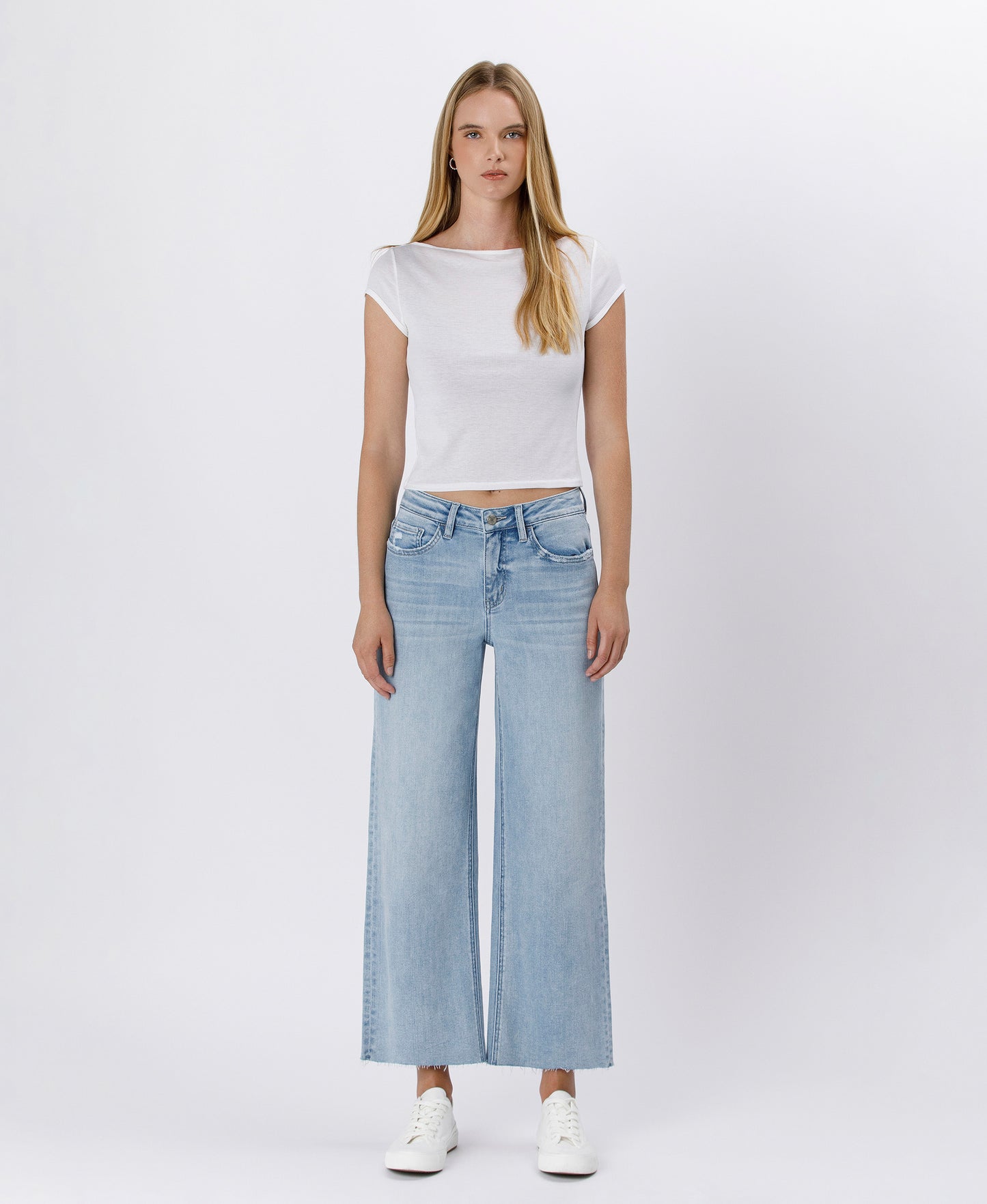 Front product images of Ben Rinnes - High Rise Wide Leg Jeans