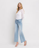Left 45 degrees product image of Ben Rinnes - High Rise Wide Leg Jeans