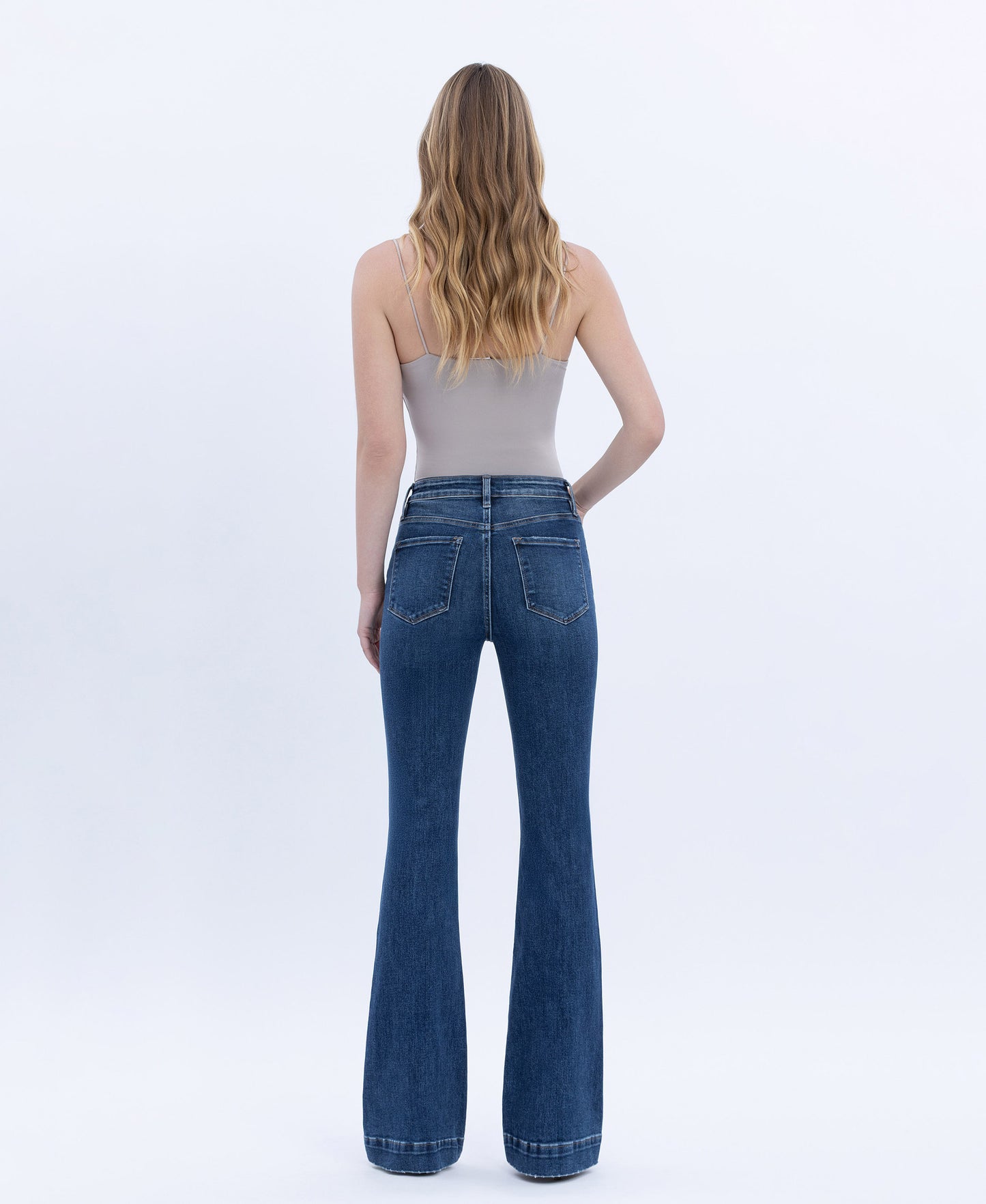 Back product images of Sustainability - High Rise Trouser Hem Bootcut Jeans