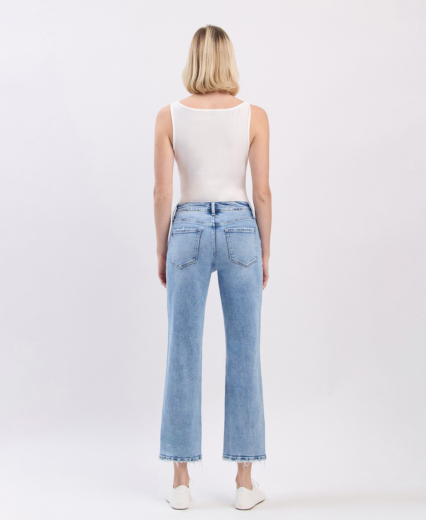 Back product images of Eco Friendly - High Rise Ankle Straight Jeans
