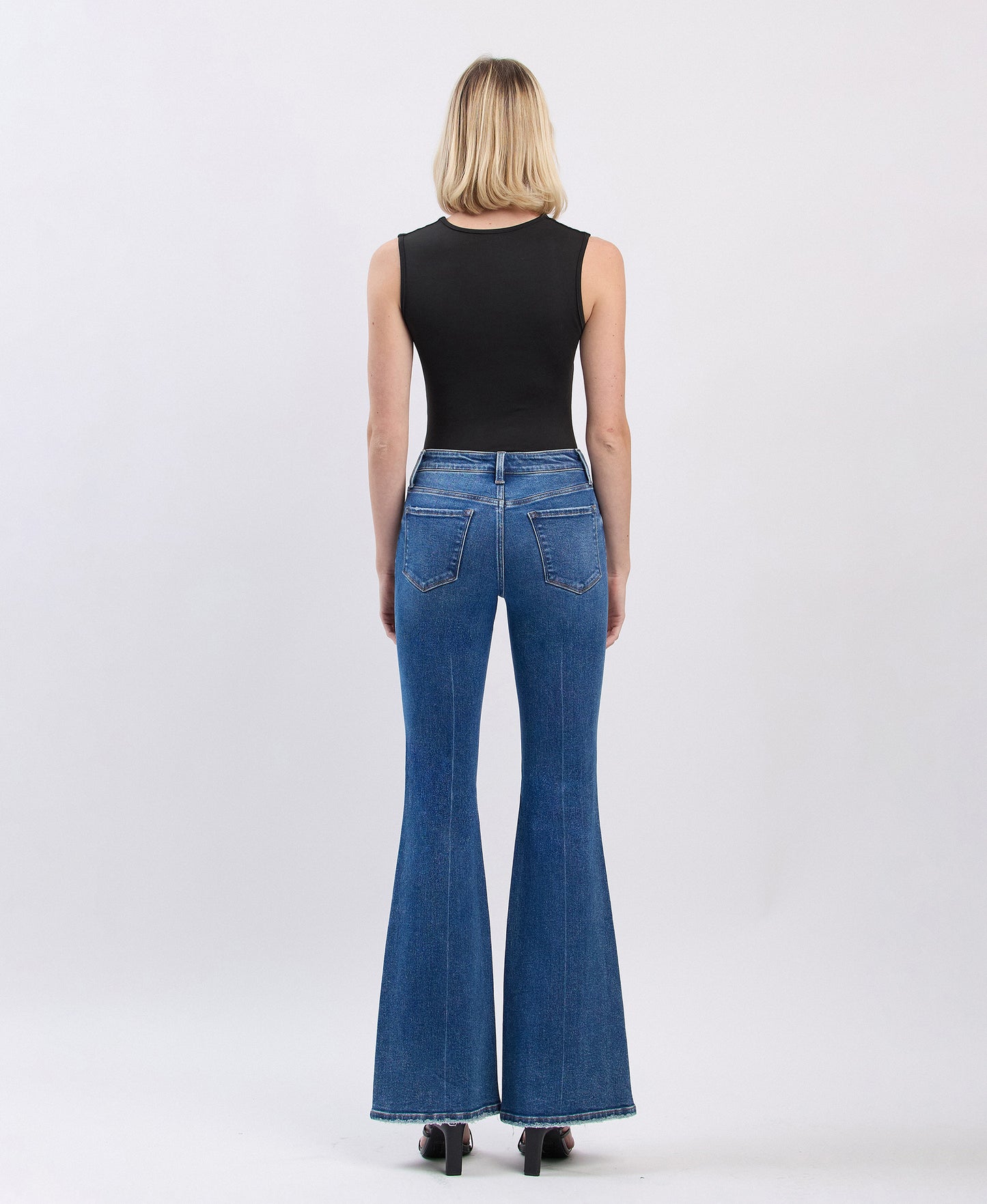 Back product images of Cadence - High Rise Distressed Classic Flare Jeans