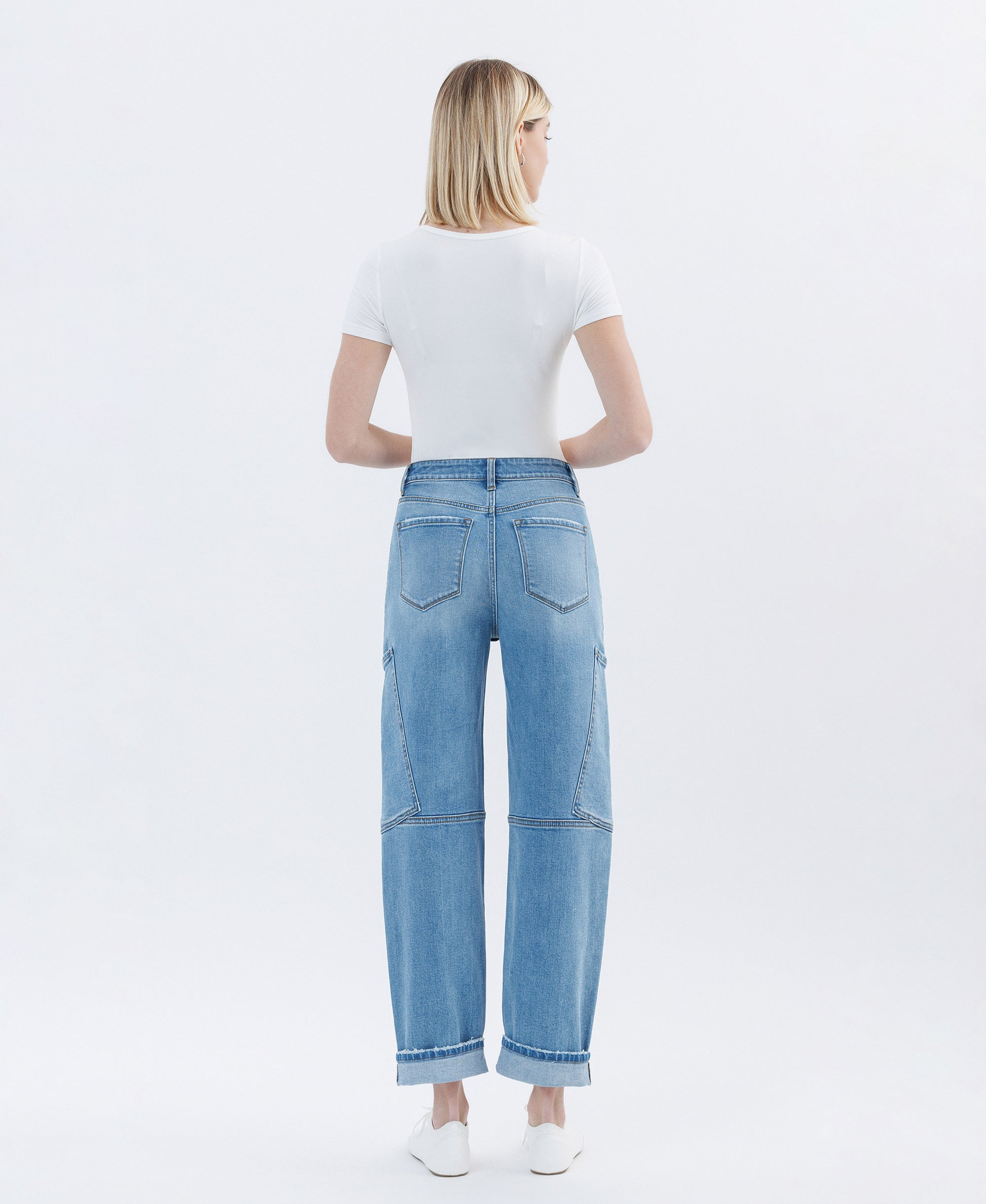 Back product images of Augustine - Super High Rise Utility Barrel Jeans