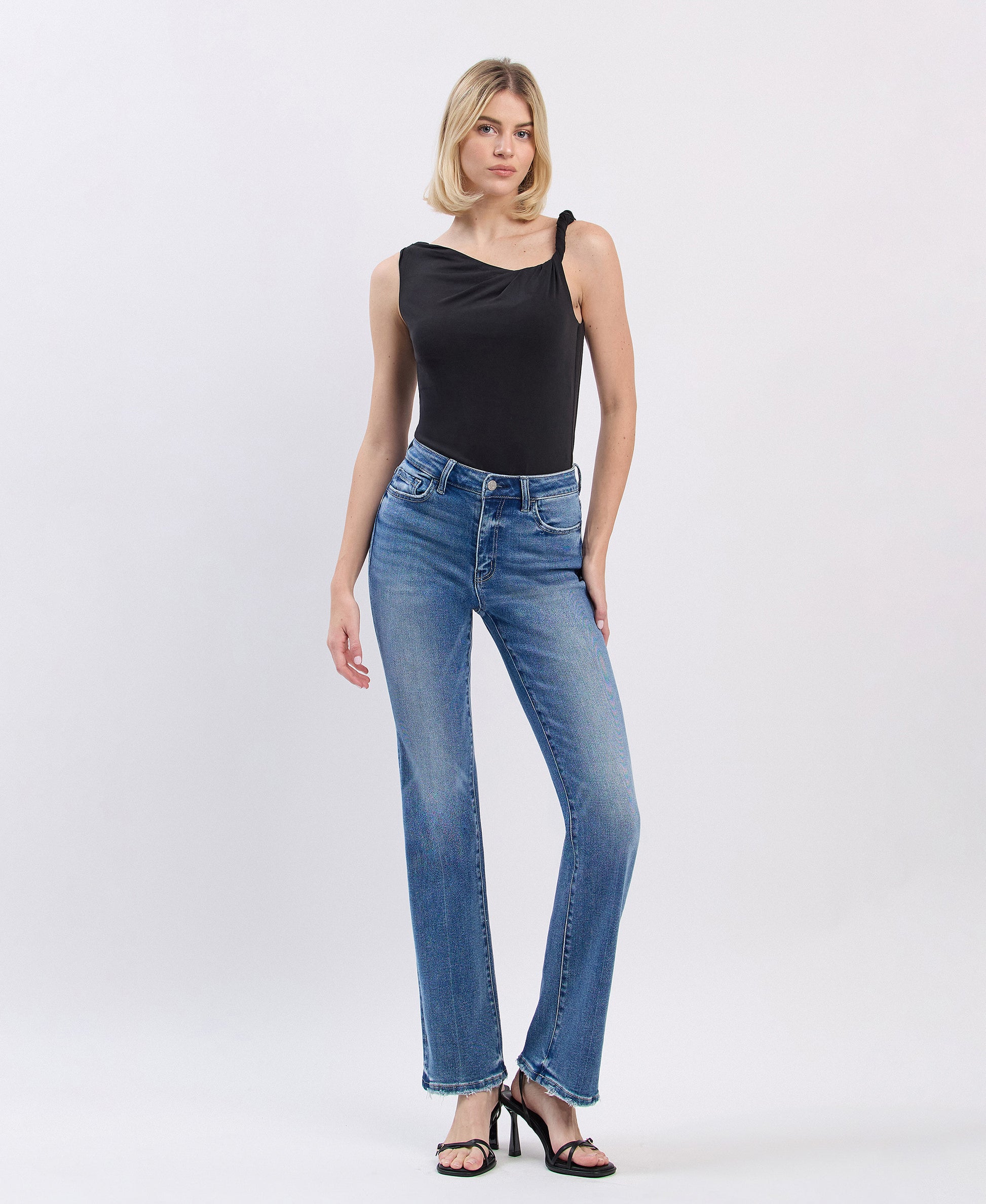 Front product images of Allison - High Rise Full Length Bootcut Jeans