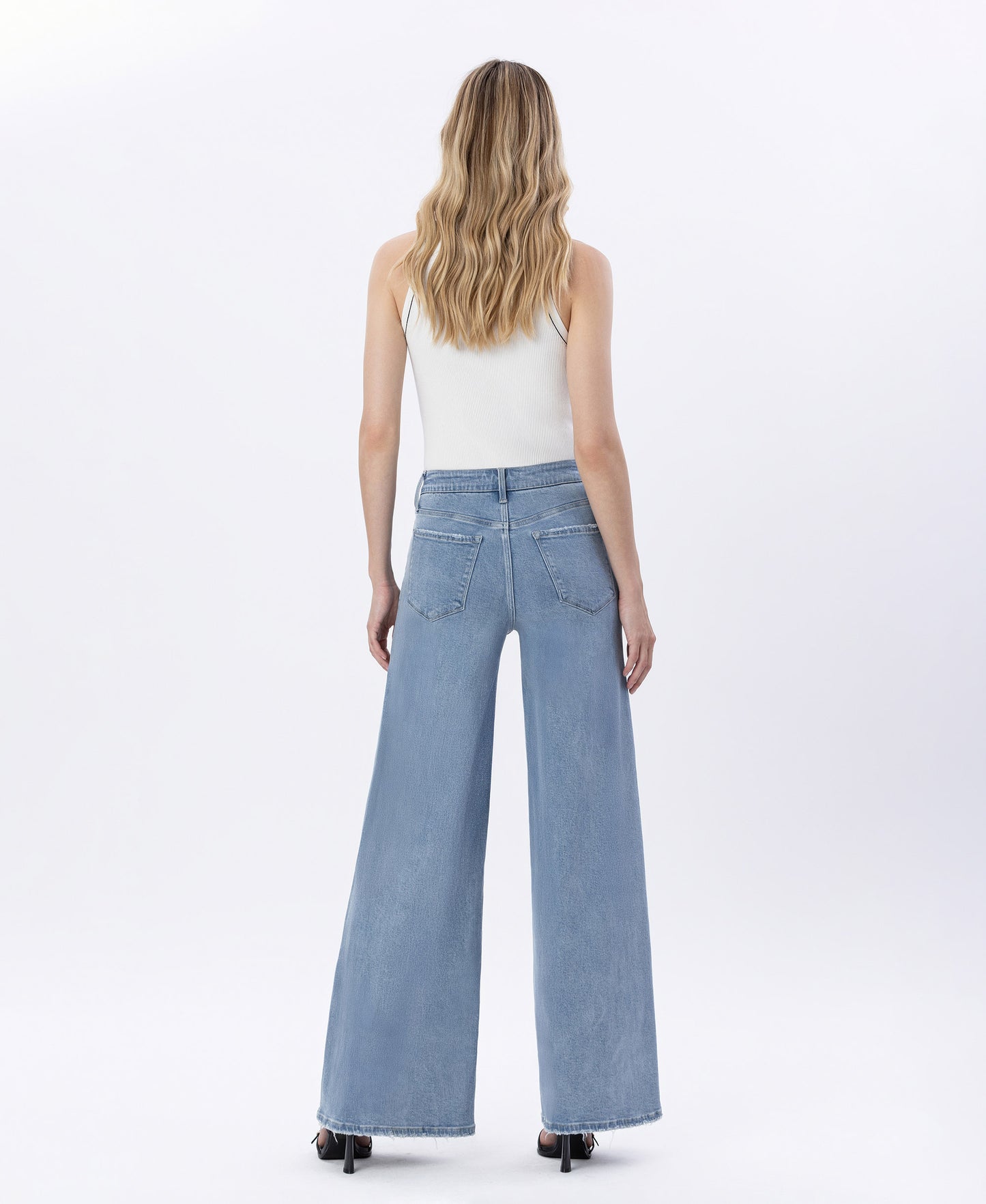 Back product images of Valerie - Super High Rise Full Length Palazzo Jeans