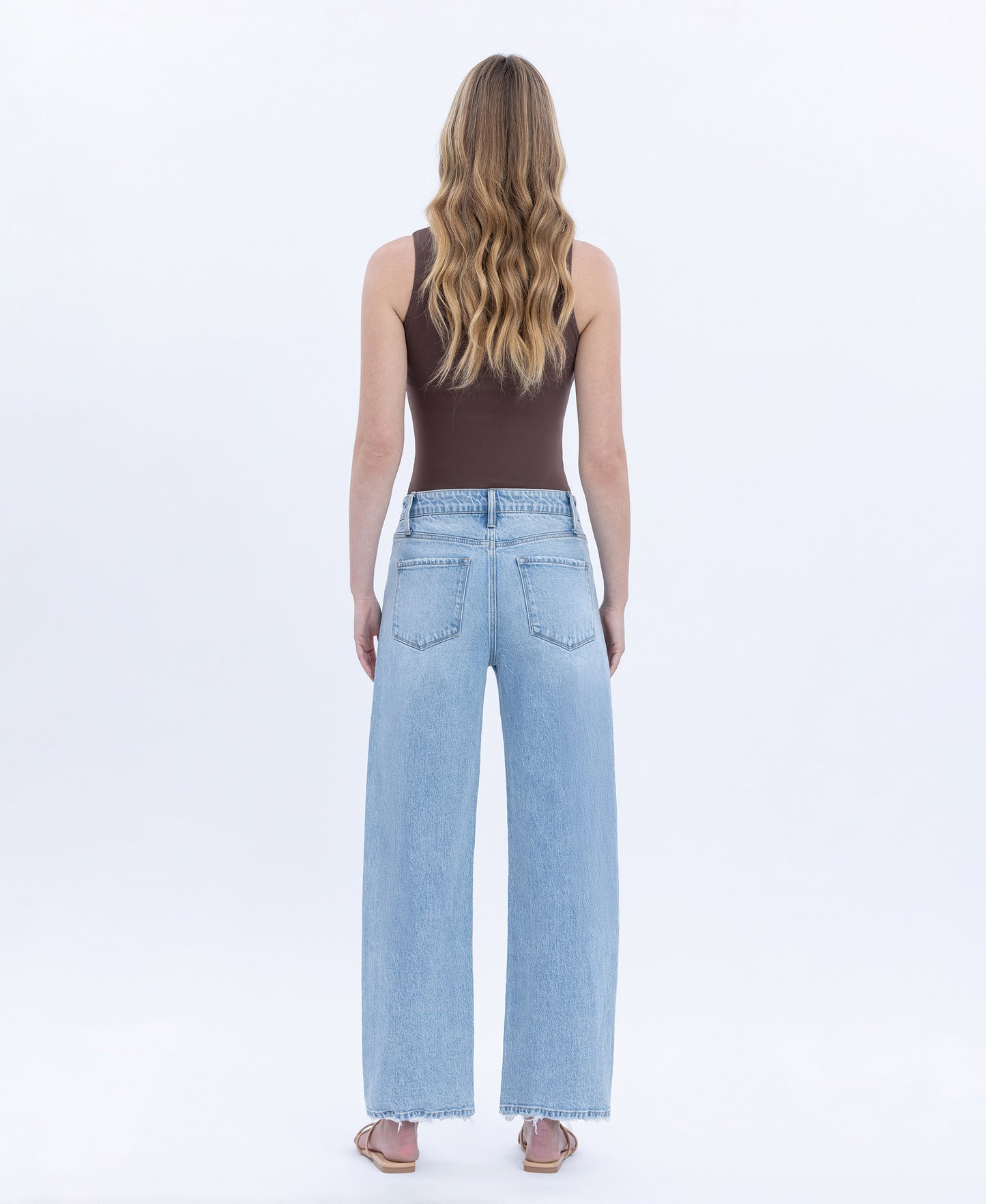 Back product images of Stellarly - Super High Rise Crop Barrel Jeans