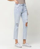 Right 45 degrees product image of Millman - Ripped Stretch Mom Denim Jeans
