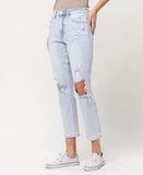 Left 45 degrees product image of Millman - Ripped Stretch Mom Denim Jeans