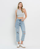 Clear Sky - Super High Rise 90's Vintage Straight Jeans