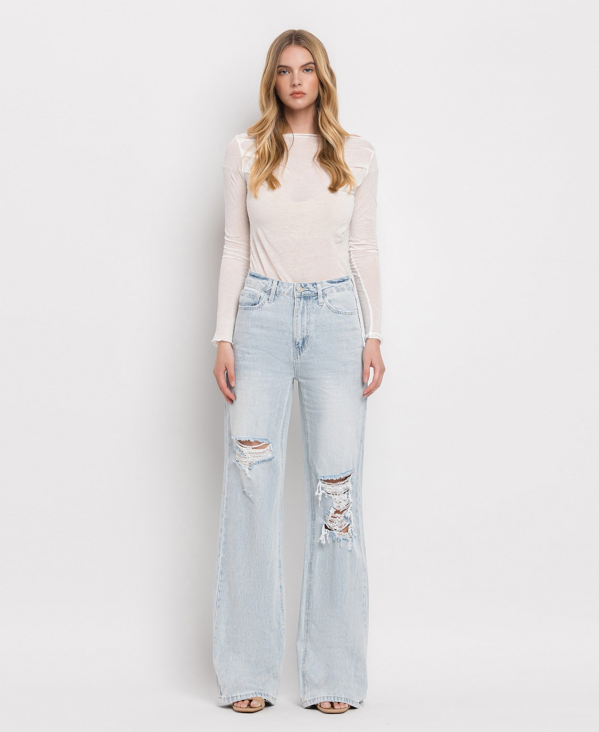 Front product images of Avenida - Super High Rise 90's Vintage Flare Jeans