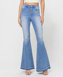 Valentine - Super High Rise Button Fly Flare Jeans