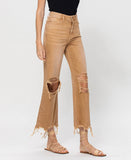 Right 45 degrees product image of Kiss Of California - 90's Vintage Crop Flare Jeans