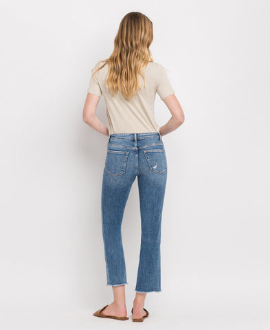 Back product images of Five Steps To Heaven - Mid Rise Straight Crop Jeans