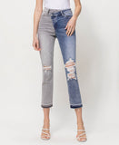 Serendipity - High Rise Crossover Straight Crop Jeans