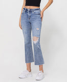 Left 45 degrees product image of More Likely - High Rise Ankle Flare Jeans