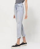 Left side product images of Minor Mishap - Super High Rise Relaxed Cuffed Straight Jeans