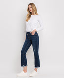 Finer - High Rise Crossover Waistband Kick Flare Jeans
