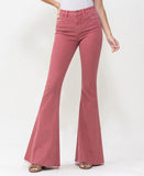 Front product images of Mineral Red - High Rise Flare Jeans