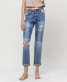 Commander - Mid Rise Rolled Up Boyfriend Jeans