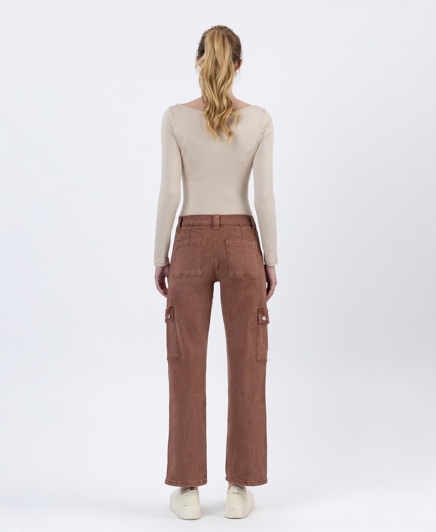 Back product images of Red Brick - High Rise Straight Jeans