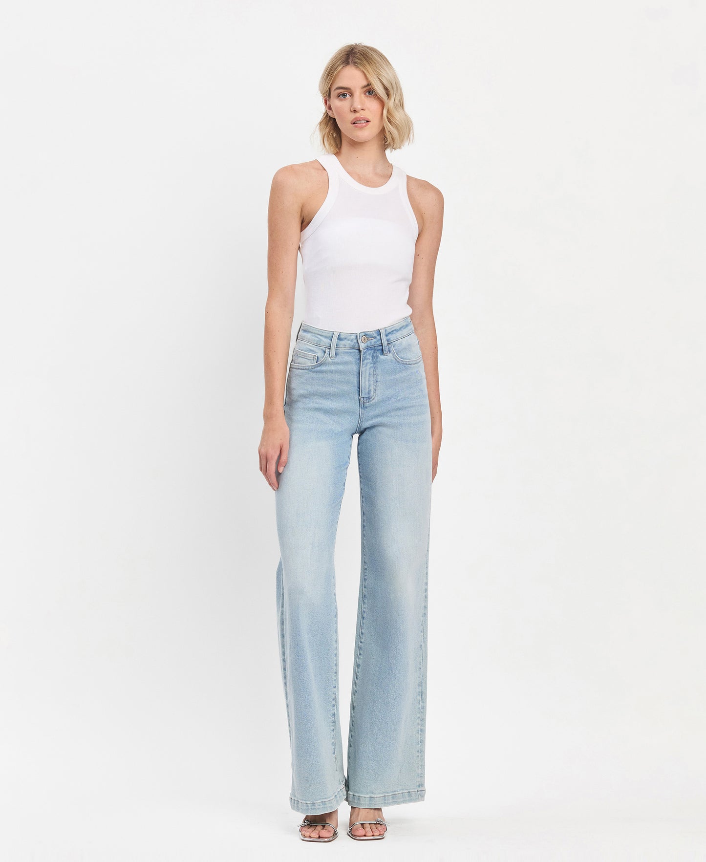 Front product images of Optimistic - High Rise Full Length Wide Leg Jeans