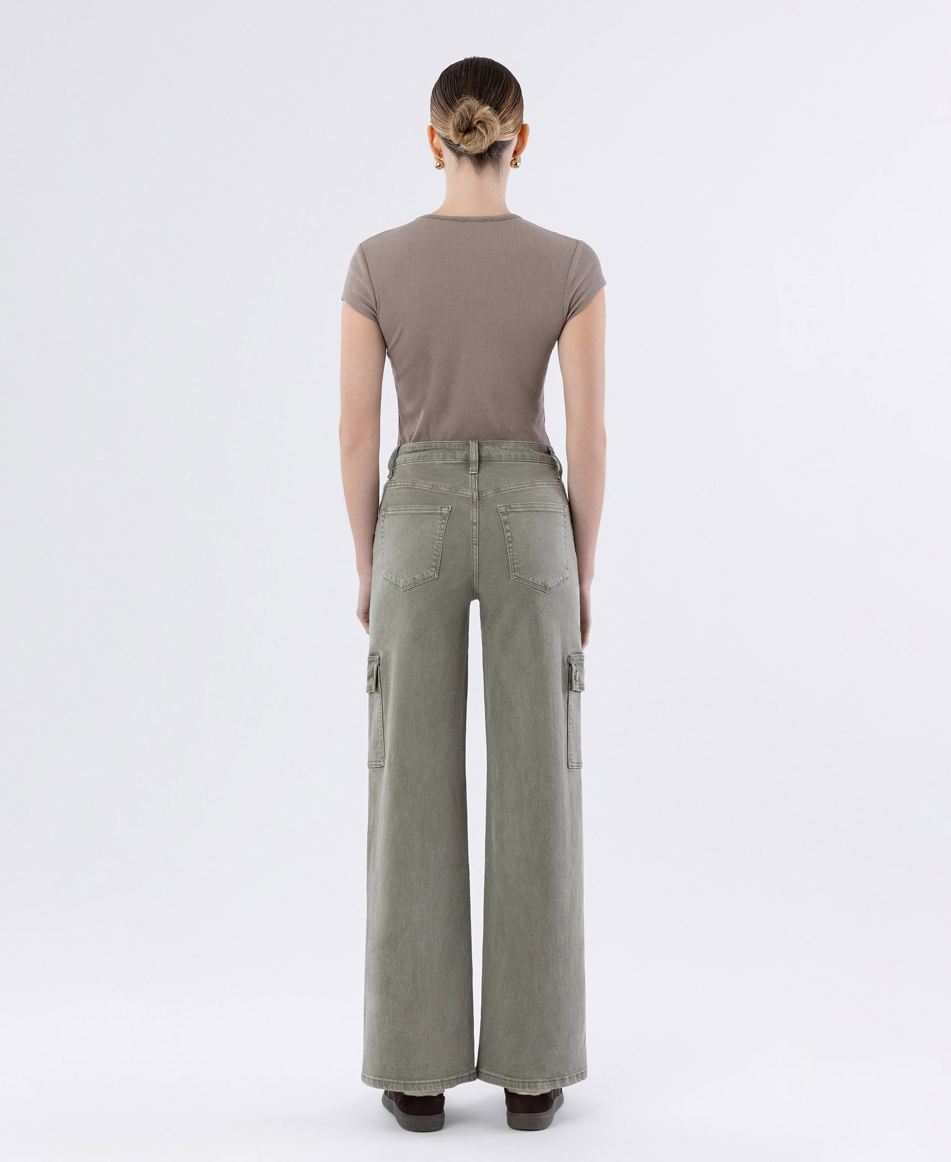 Back product images of Vetiver - 90's Super High Rise Loose Cargo Jeans