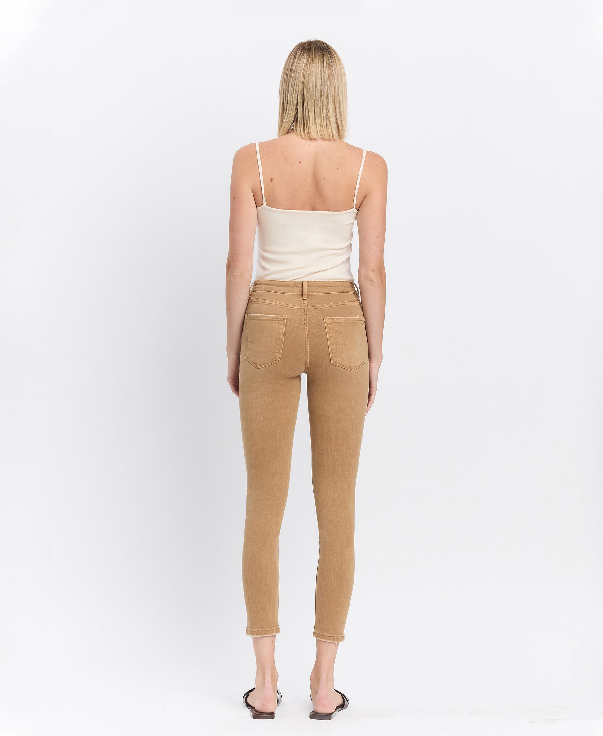 Back product images of Tannin - High Rise Cropped Skinny Jeans