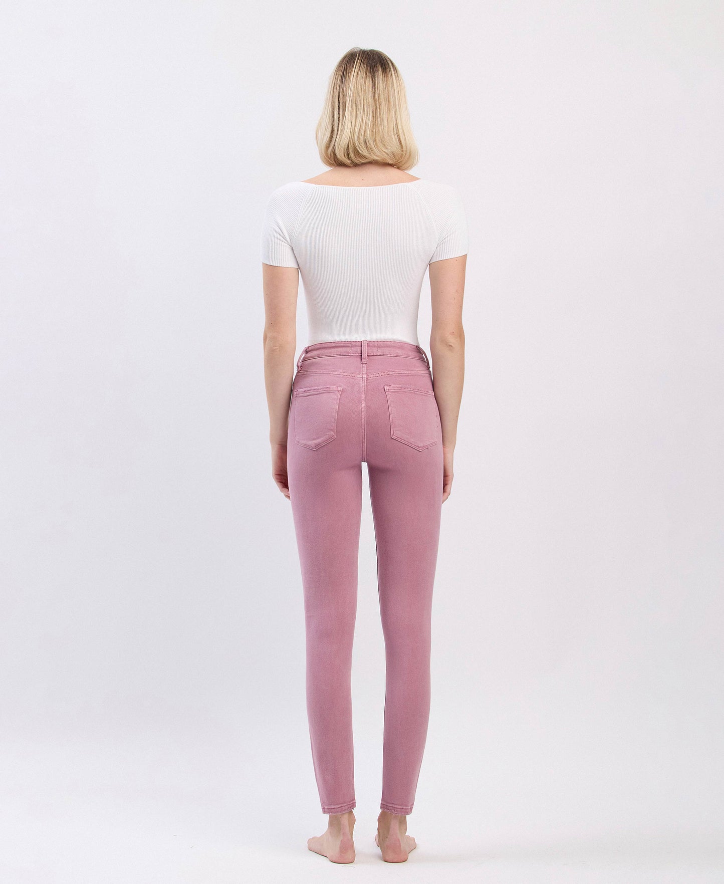 Back product images of Wistful Mauve - High Rise Ankle Skinny Jeans