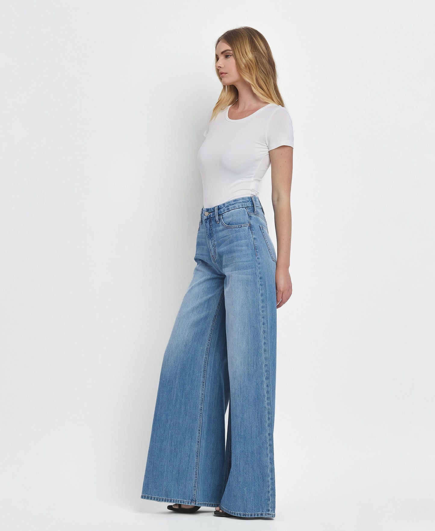Left 45 degrees product image of Kudos - Super High Rise Wide Leg Jeans