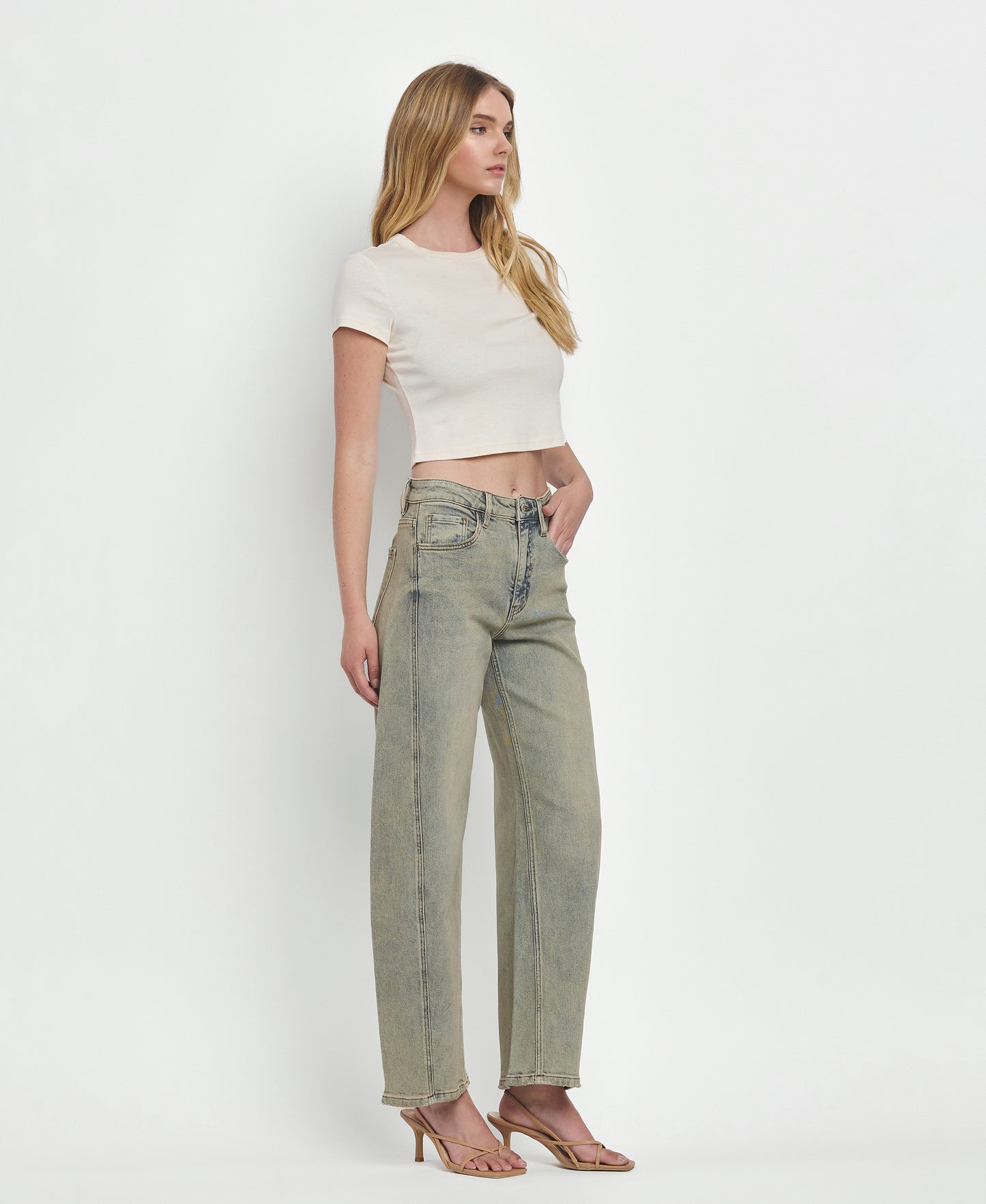 Free Spirit - Super High Rise Barrel Jeans