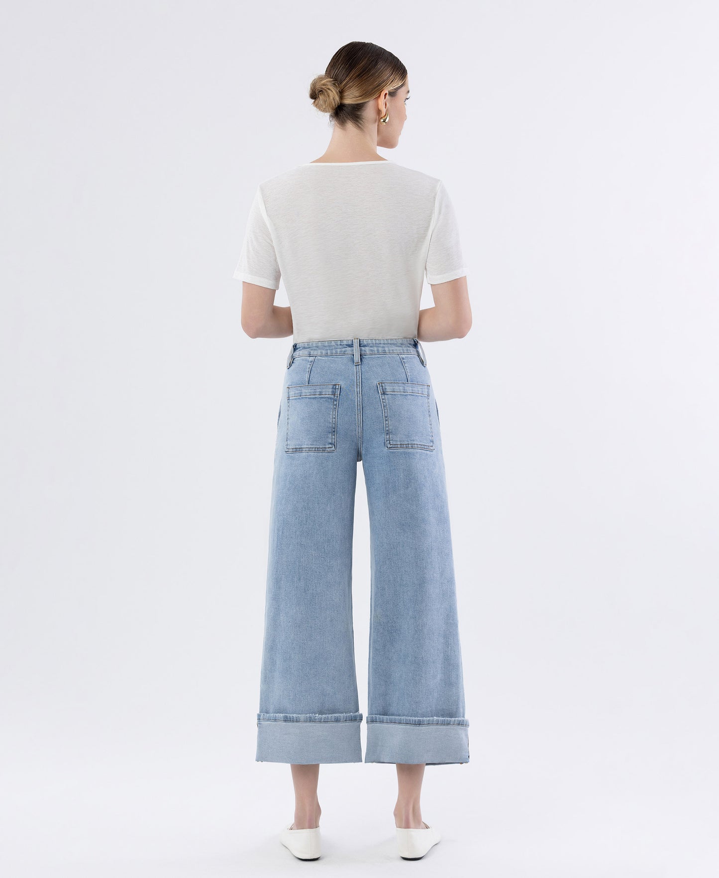 Back product images of
Terrific - Super High Rise Cuffed Baggy Wide Leg Jeans