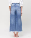 Back product images of Everland - Super High Rise Crop Wide Leg Jeans with Frayed Hem