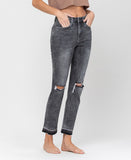 Right 45 degrees product image of Thrills - High Rise Released Hem Straight Jeans