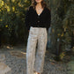 editorial image of Leopard - High Rise Patch Pocket Baggy Wide Leg Jeans