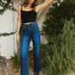 editorial image of Uplifted Jewel - Super High Rise Full Length Wide Leg Jeans