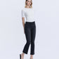Right 45 degrees product image of Black - High Rise Raw Hem Ankle Bootcut Jeans