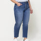 Right 45 degrees product image of Rivers - Plus Button Up Stretch Mom Jeans