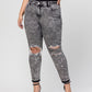 Front product images of Morning Light - Plus Mid Rise Distressed Crop Skinny